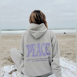 Elevated Faith “unisex” Gray Hoodie with Purple Print